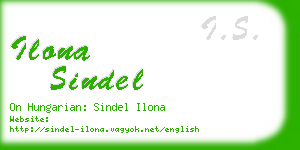 ilona sindel business card